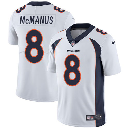 2019 men Denver Broncos #8 McManus white Nike Vapor Untouchable Limited NFL Jersey->denver broncos->NFL Jersey